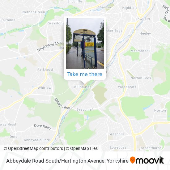 Abbeydale Road South / Hartington Avenue map