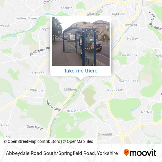 Abbeydale Road South / Springfield Road map