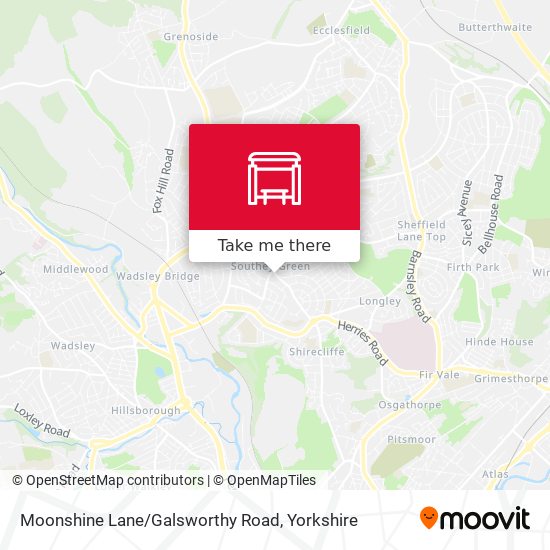 Moonshine Lane/Galsworthy Road map