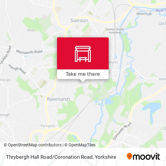 Thrybergh Hall Road / Coronation Road map