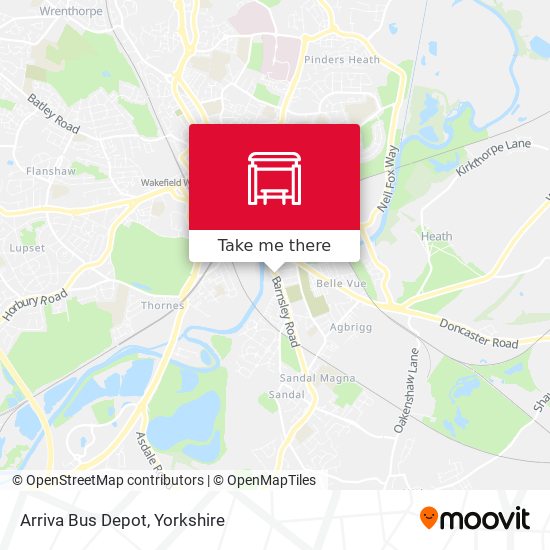 Arriva Bus Depot map