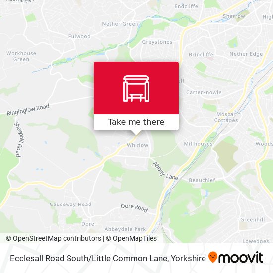 Ecclesall Road South / Little Common Lane map
