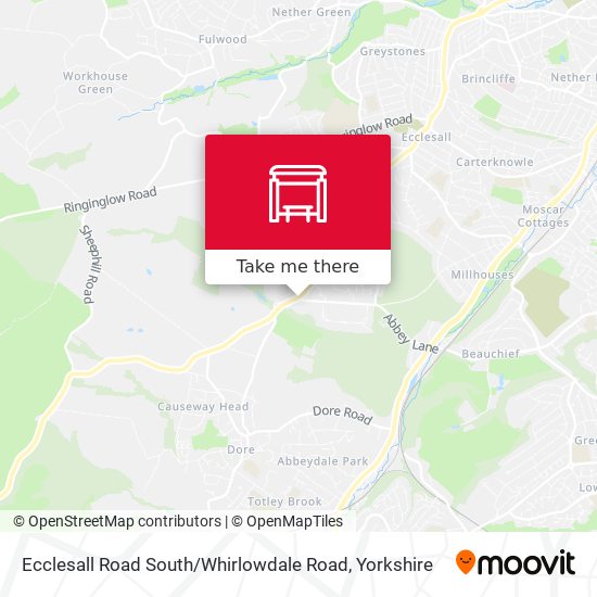 Ecclesall Road South / Whirlowdale Road map