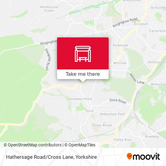 Hathersage Road/Cross Lane map