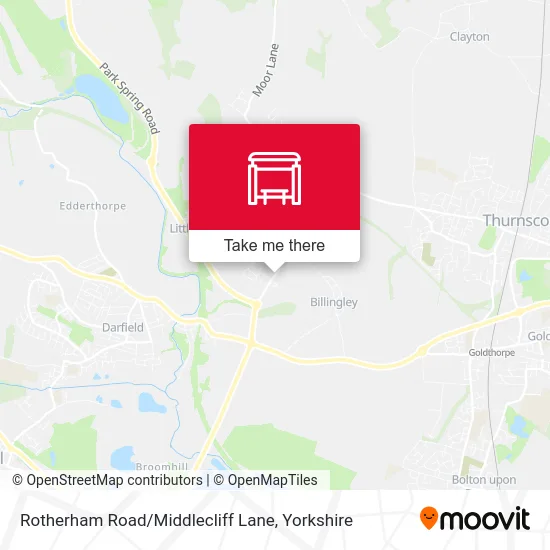 Rotherham Road / Middlecliff Lane map