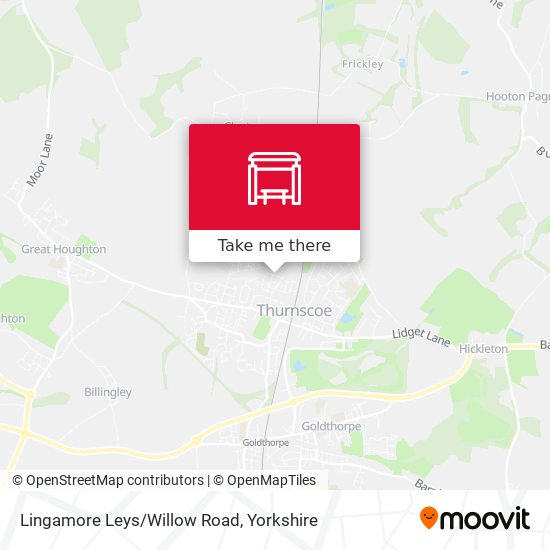 Lingamore Leys/Willow Road map