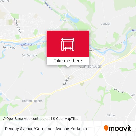 Denaby Avenue/Gomersall Avenue map