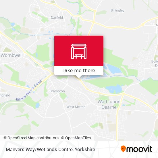 Manvers Way/Wetlands Centre map