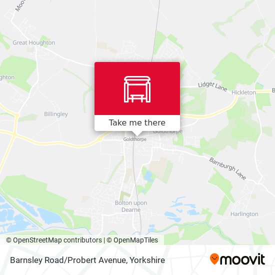 Barnsley Road/Probert Avenue map
