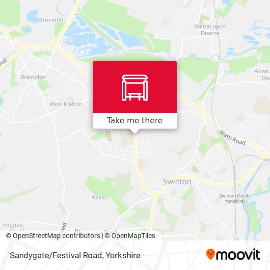 Sandygate/Festival Road map