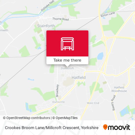Crookes Broom Lane / Millcroft Crescent map