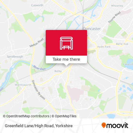 Greenfield Lane/High Road map