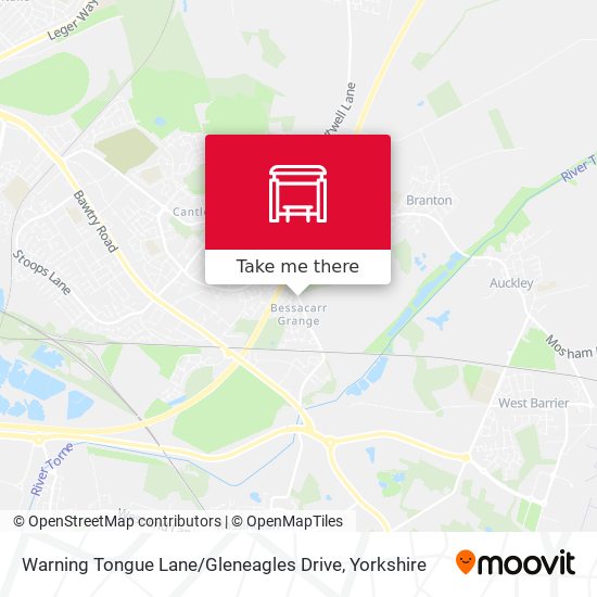 Warning Tongue Lane / Gleneagles Drive map