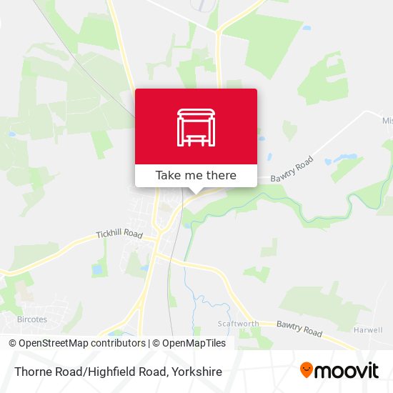 Thorne Road/Highfield Road map