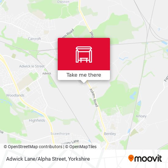 Adwick Lane/Alpha Street map