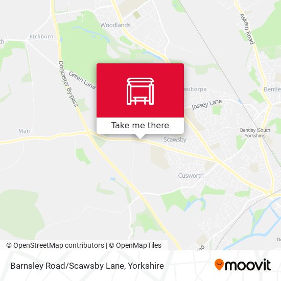 Barnsley Road/Scawsby Lane map