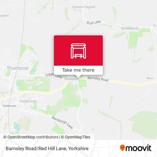Barnsley Road/Red Hill Lane map