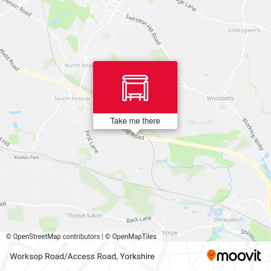 Worksop Road/Access Road map