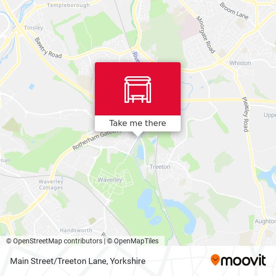 Main Street/Treeton Lane map