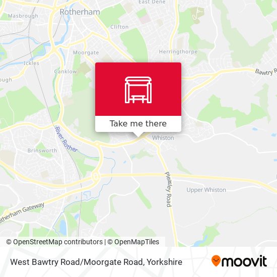 West Bawtry Road/Moorgate Road map