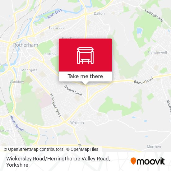 Wickersley Road / Herringthorpe Valley Road map