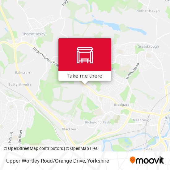 Upper Wortley Road / Grange Drive map