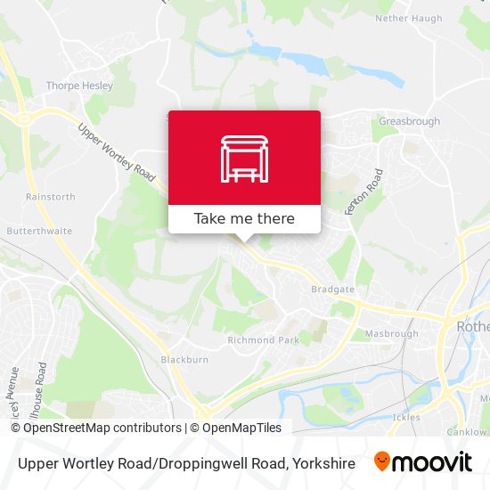 Upper Wortley Road / Droppingwell Road map