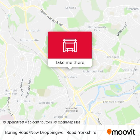 Baring Road / New Droppingwell Road map