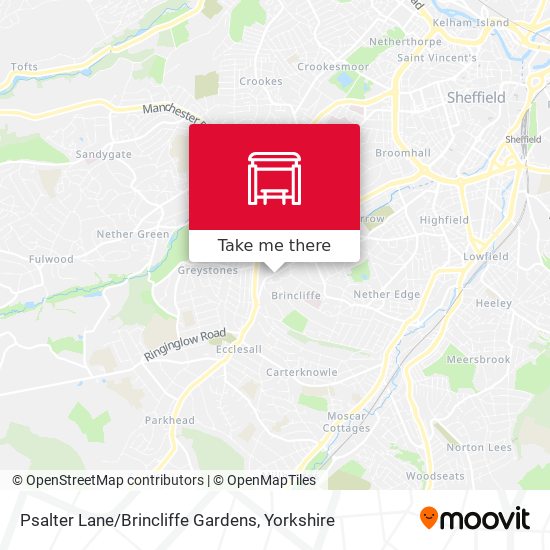 Psalter Lane / Brincliffe Gardens map