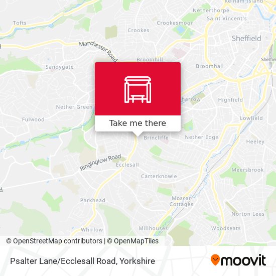 Psalter Lane/Ecclesall Road map