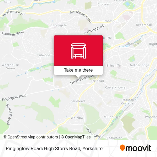 Ringinglow Road / High Storrs Road map