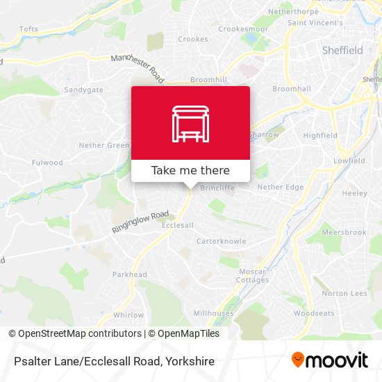 Psalter Lane/Ecclesall Road map