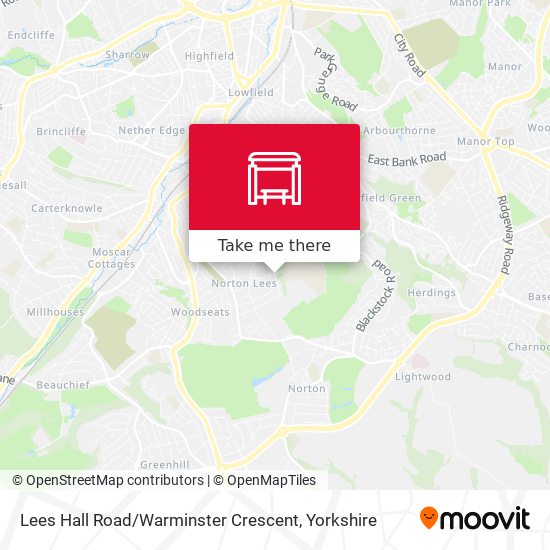 Lees Hall Road / Warminster Crescent map