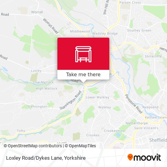 Loxley Road/Dykes Lane map