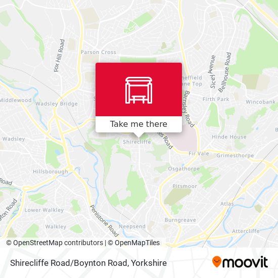 Shirecliffe Road/Boynton Road map