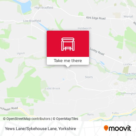 Yews Lane/Sykehouse Lane map