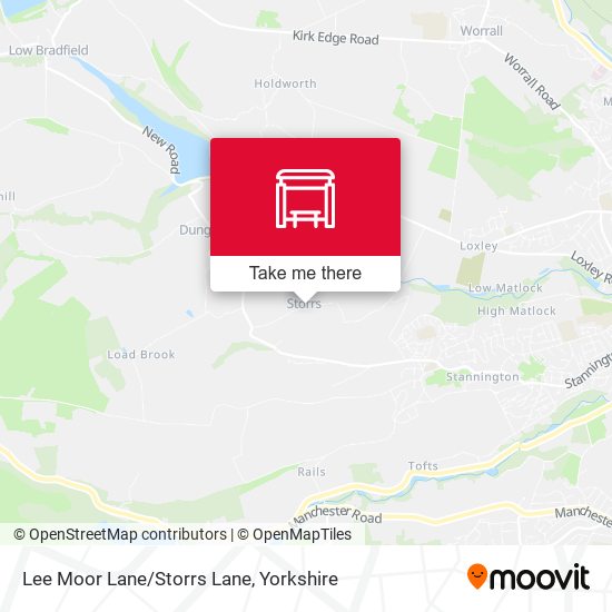 Lee Moor Lane/Storrs Lane map