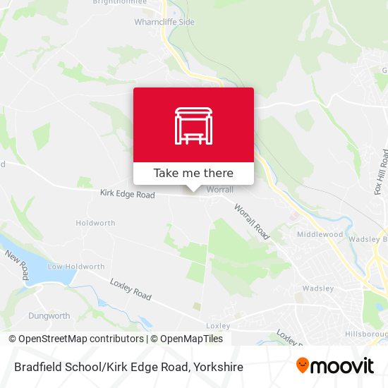 Bradfield School / Kirk Edge Road map