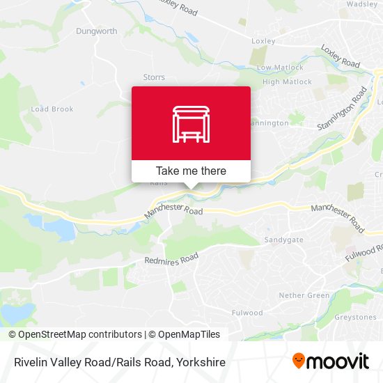 Rivelin Valley Road/Rails Road map