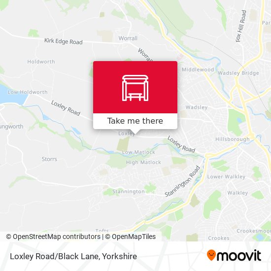 Loxley Road/Black Lane map