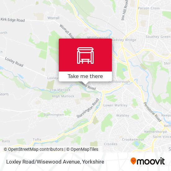 Loxley Road/Wisewood Avenue map
