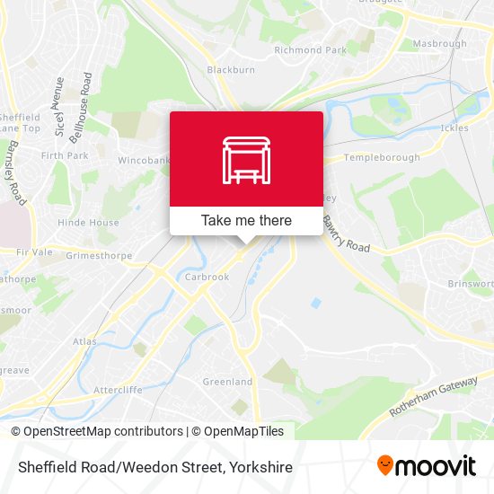 Sheffield Road/Weedon Street map