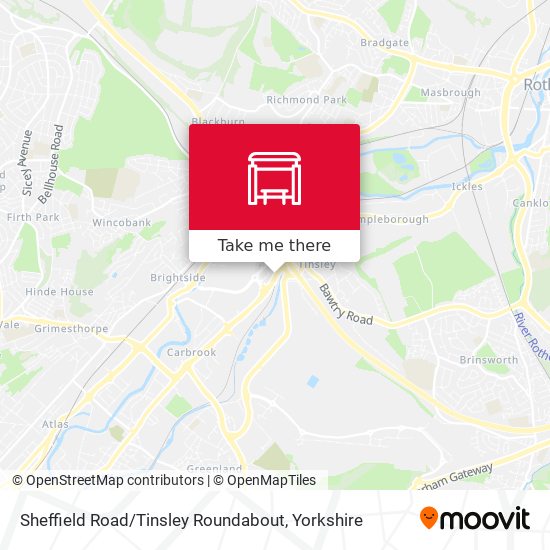 Sheffield Road / Tinsley Roundabout map