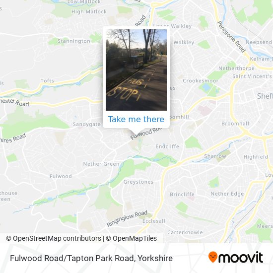 Fulwood Road/Tapton Park Road map