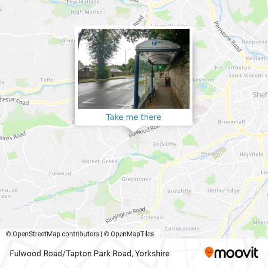 Fulwood Road/Tapton Park Road map