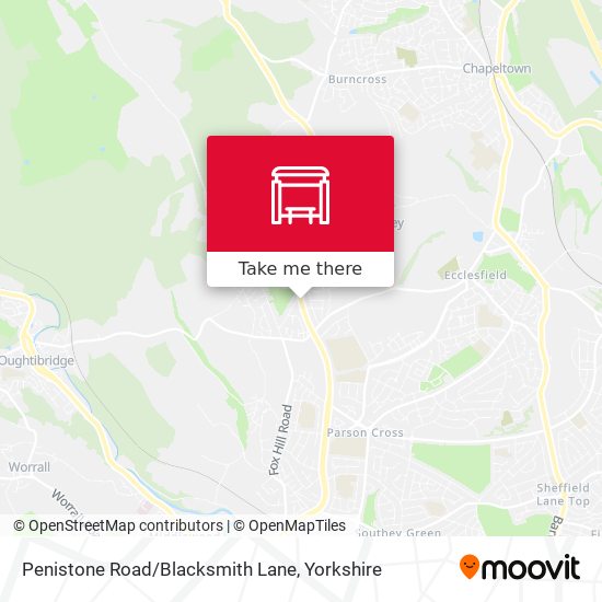Penistone Road/Blacksmith Lane map