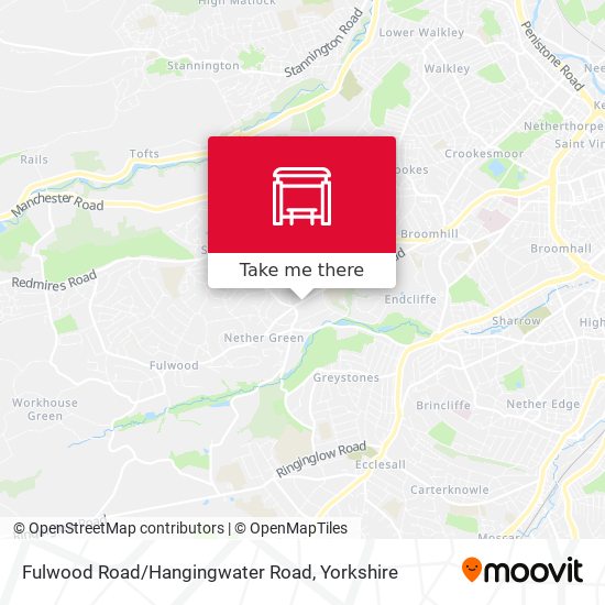 Fulwood Road/Hangingwater Road map