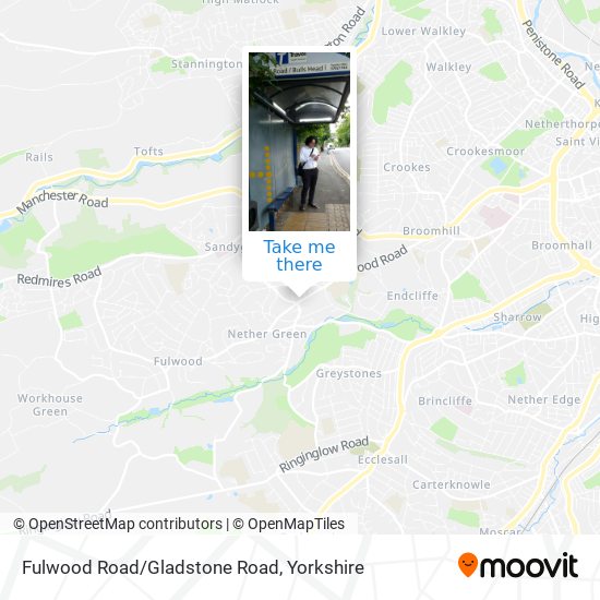 Fulwood Road/Gladstone Road map