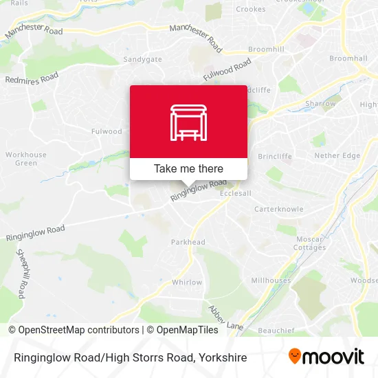 Ringinglow Road / High Storrs Road map