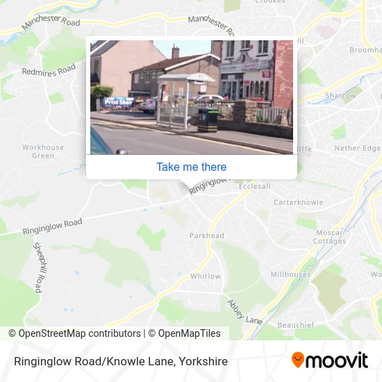 Ringinglow Road/Knowle Lane map